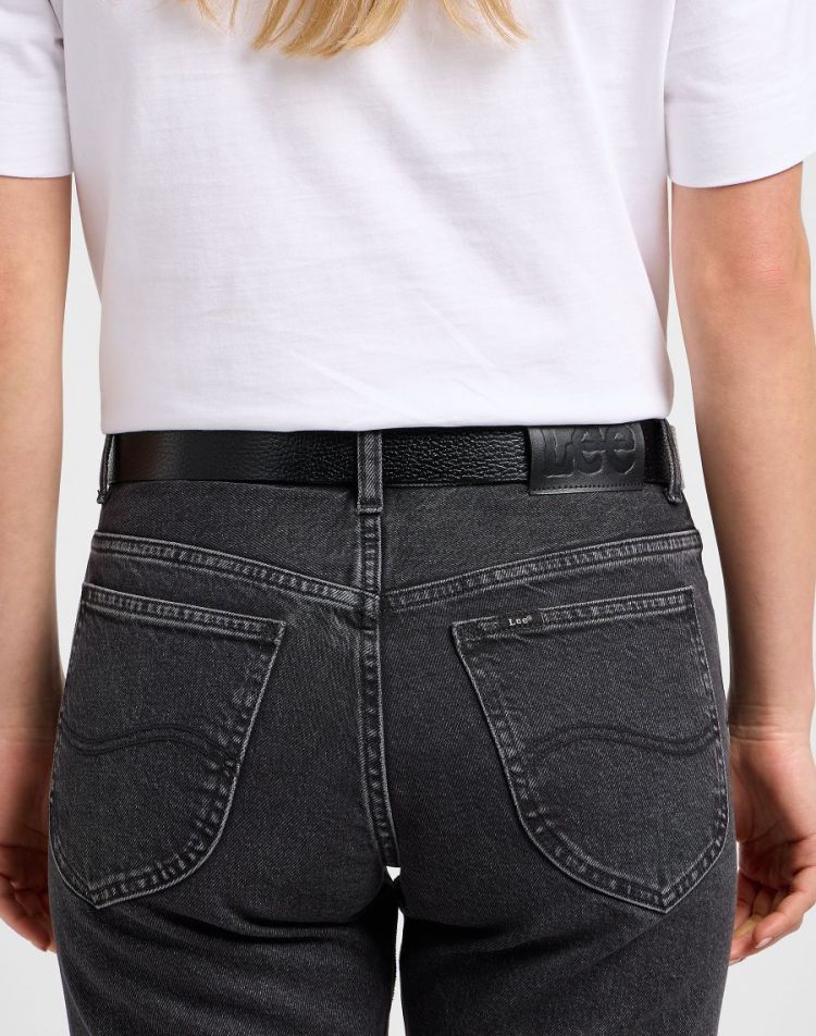WIDE LEATHER BELT BLACK