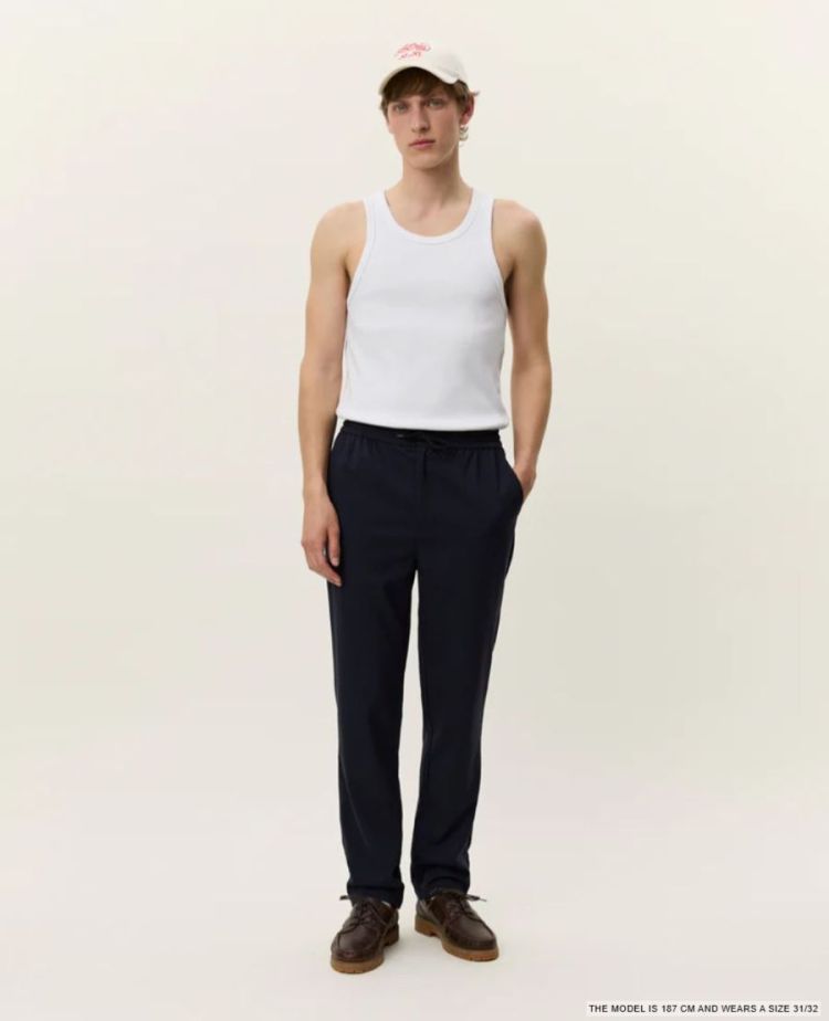 Como Tapered Drawstring Pants DARK NAVY