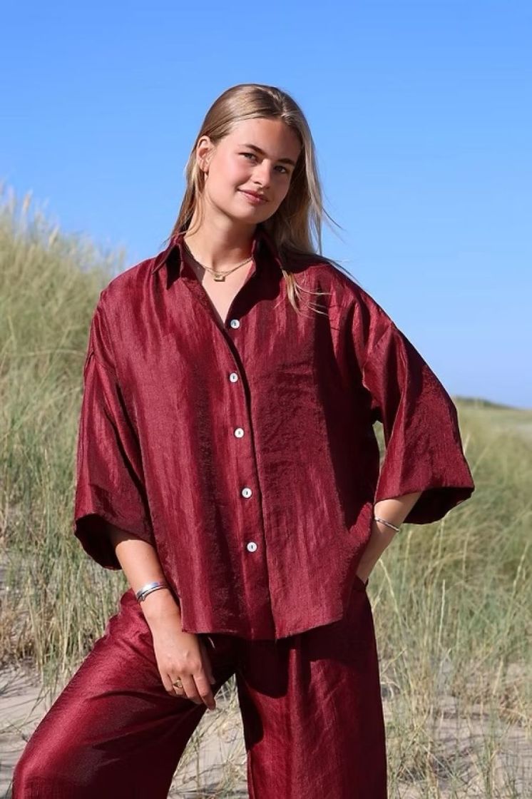 PETAL PANTS BORDEAUX