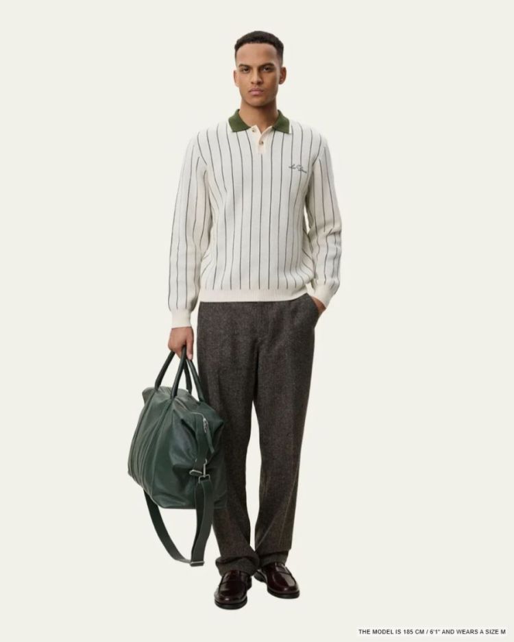 Signature Knitted LS Polo ivory