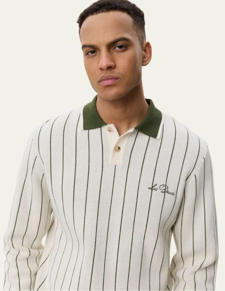 Signature Knitted LS Polo ivory