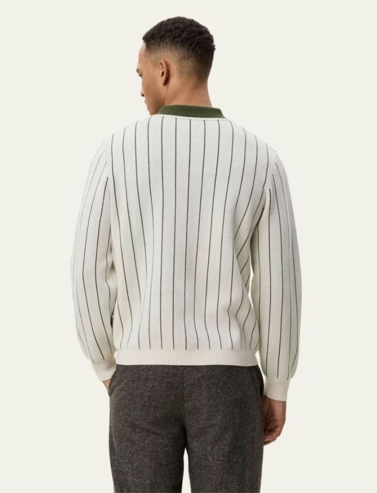 Signature Knitted LS Polo ivory