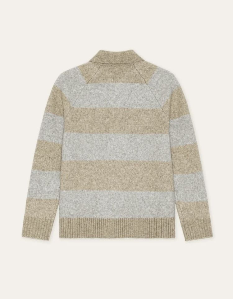 Striped Knitted Polo KIDS LT SAND MELANGE