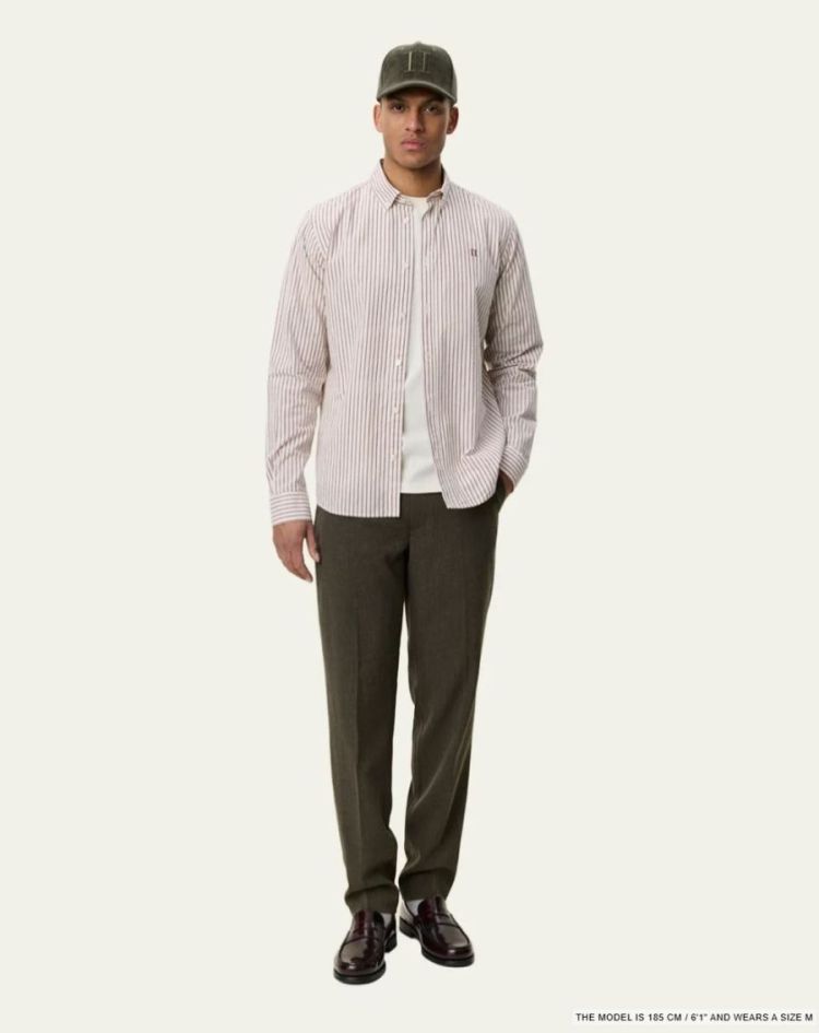 Light Oxford Striped Shirt chocolate truff
