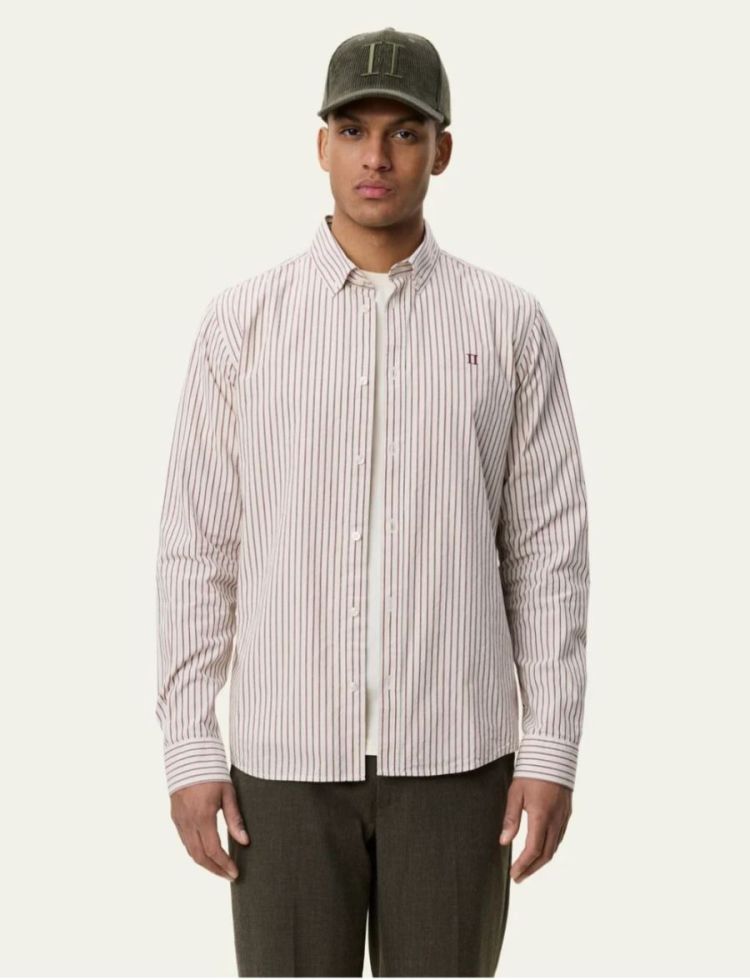 Light Oxford Striped Shirt chocolate truff
