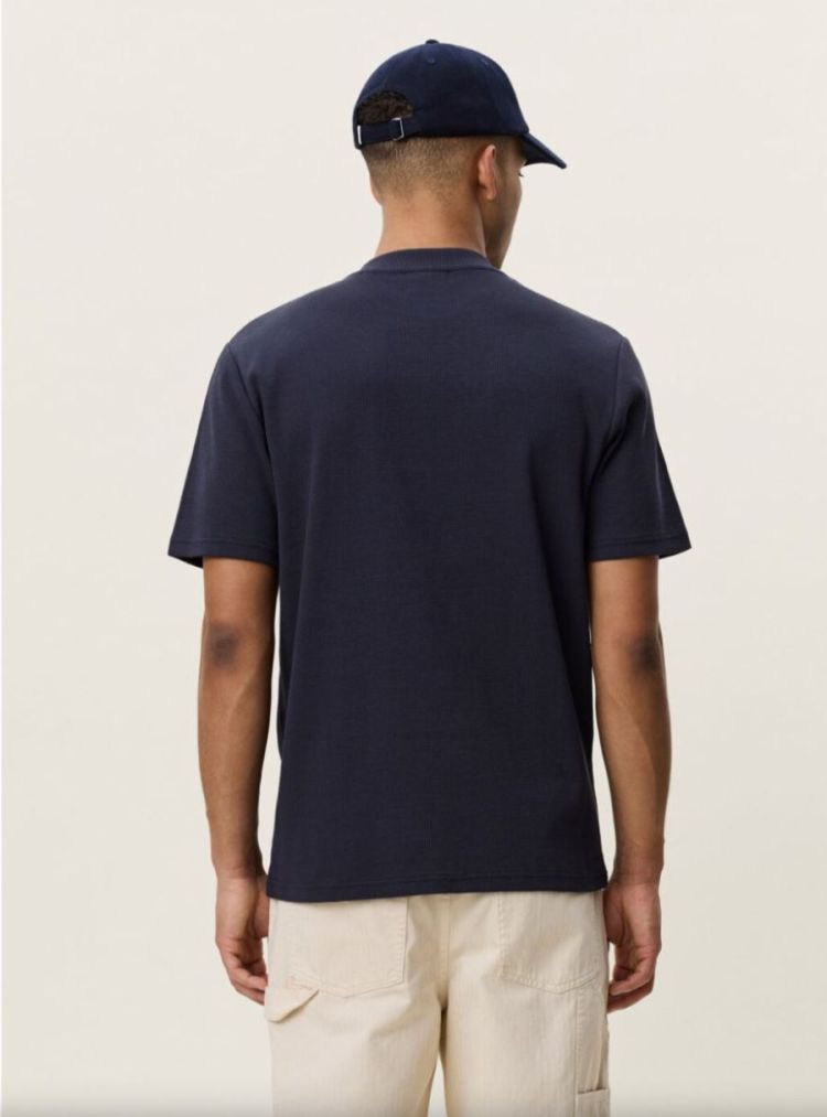 Signature Waffle T-shirt INDIA INK BLUE