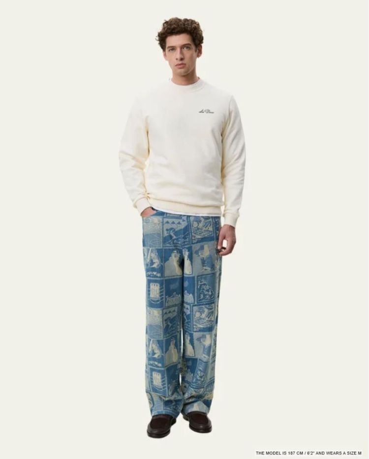 Signature Print Sweatshirt LT IVORY