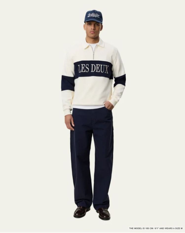 Zipper Rugby Sweatshirt IVOry