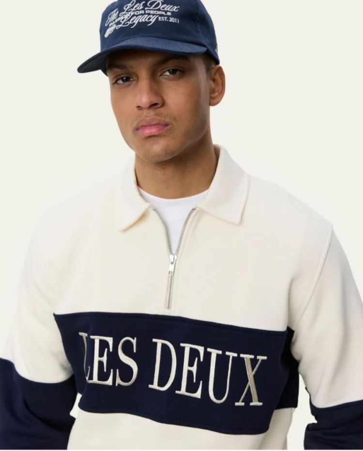 Zipper Rugby Sweatshirt IVOry