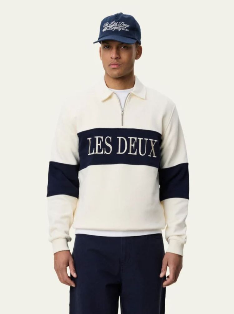 Zipper Rugby Sweatshirt IVOry