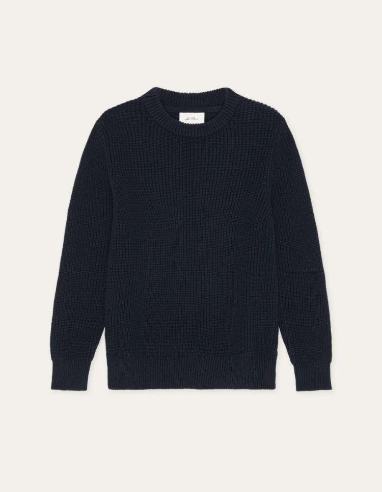 Rib Crewneck Knit KIDS DK NAVY