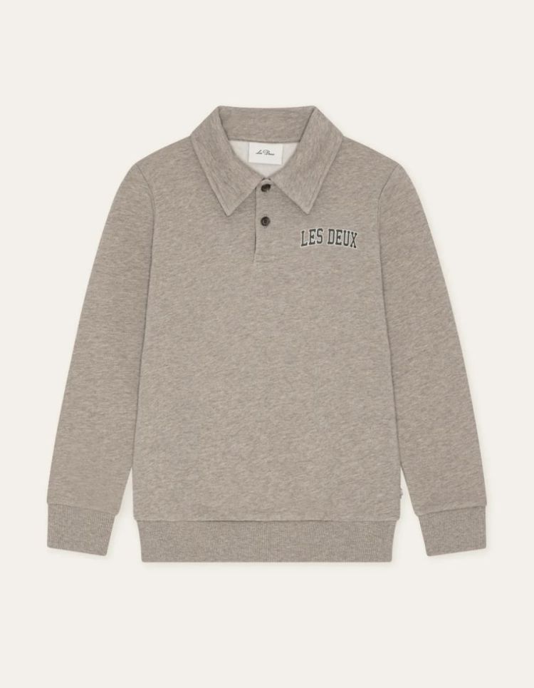 College Rugby Polo Sweatshirt DK SAND MEL