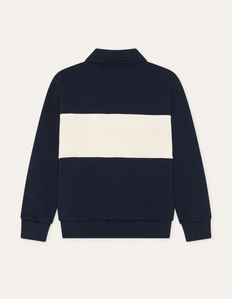 Zipper Rugby Sweatshirt KIDS DK NAVY