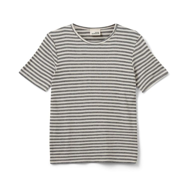 NATALIASY RIB T-SHIRT grey str 8048